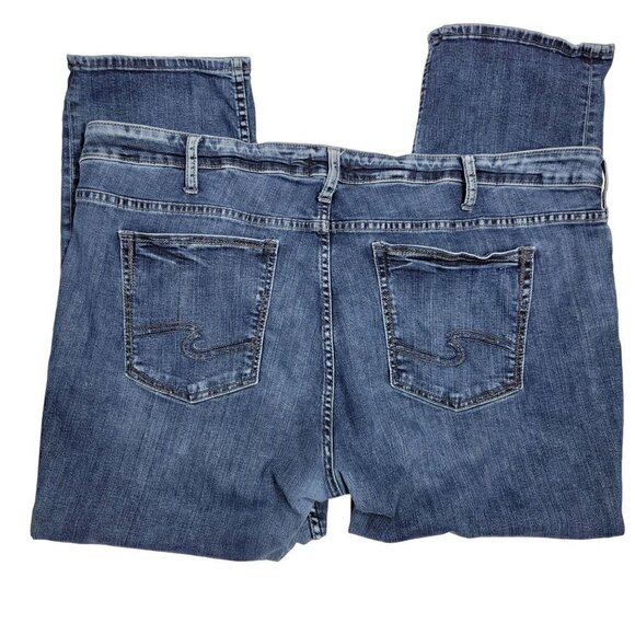 Silver Jean Suki Capri Women's Dark Wash Jeans in a Size 24x23.5 - Picture 2 of 11